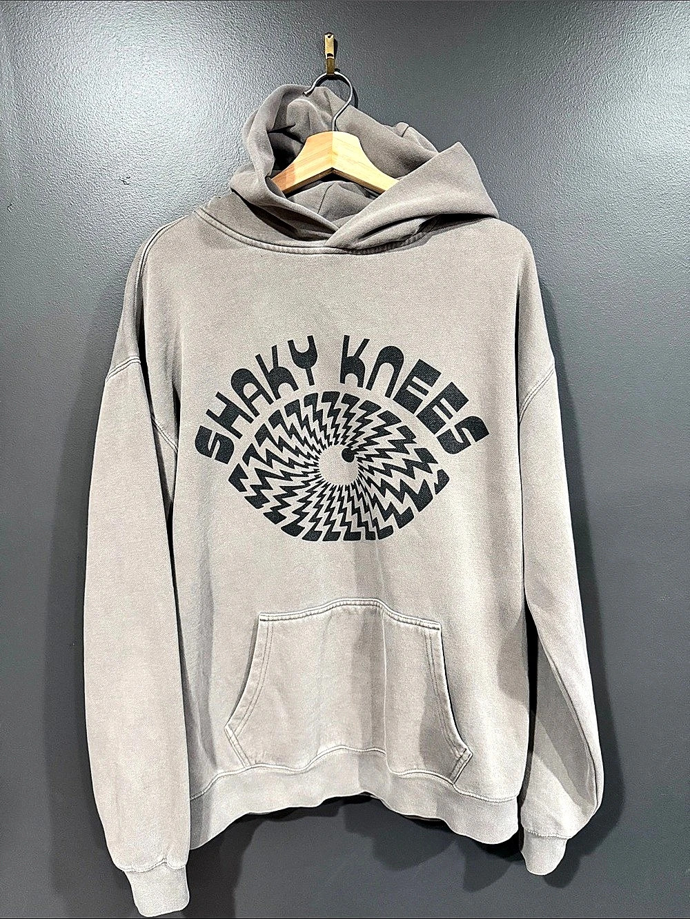 Shaky Knees Festival AS Colour Faded Relax Hood Graphic Hoodie Gray Large